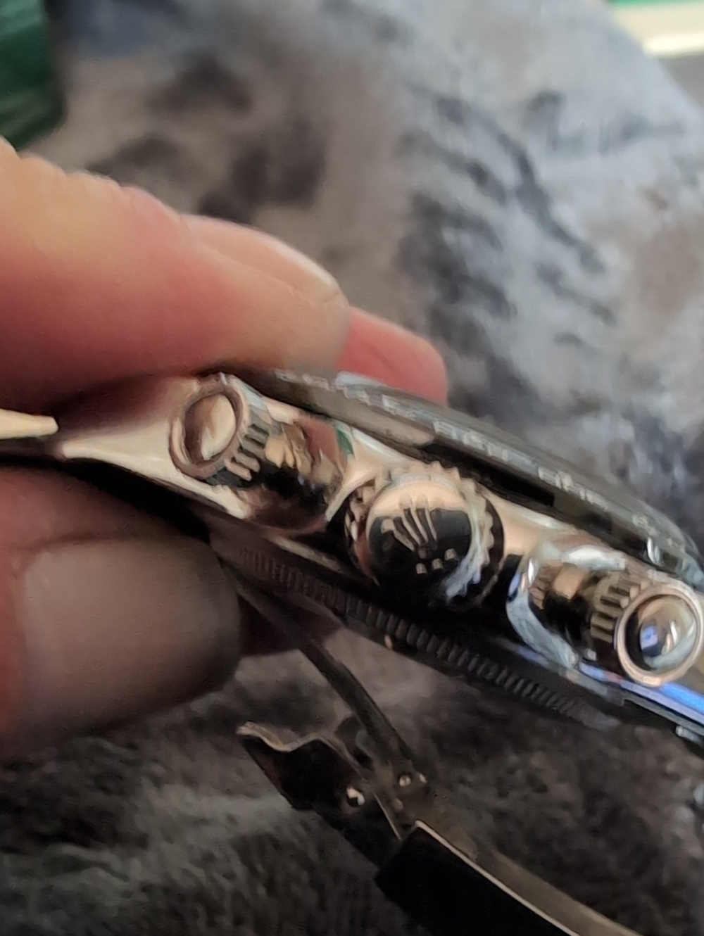 Rolex Silver Bracelet Watch with Black Dial ( Refurbished ) - Picture 8 of 12